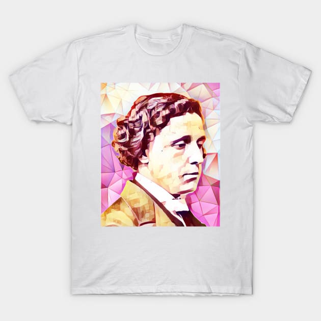 Lewis Carroll Pink Portrait | Lewis Carroll Artwork 13 T-Shirt by JustLit